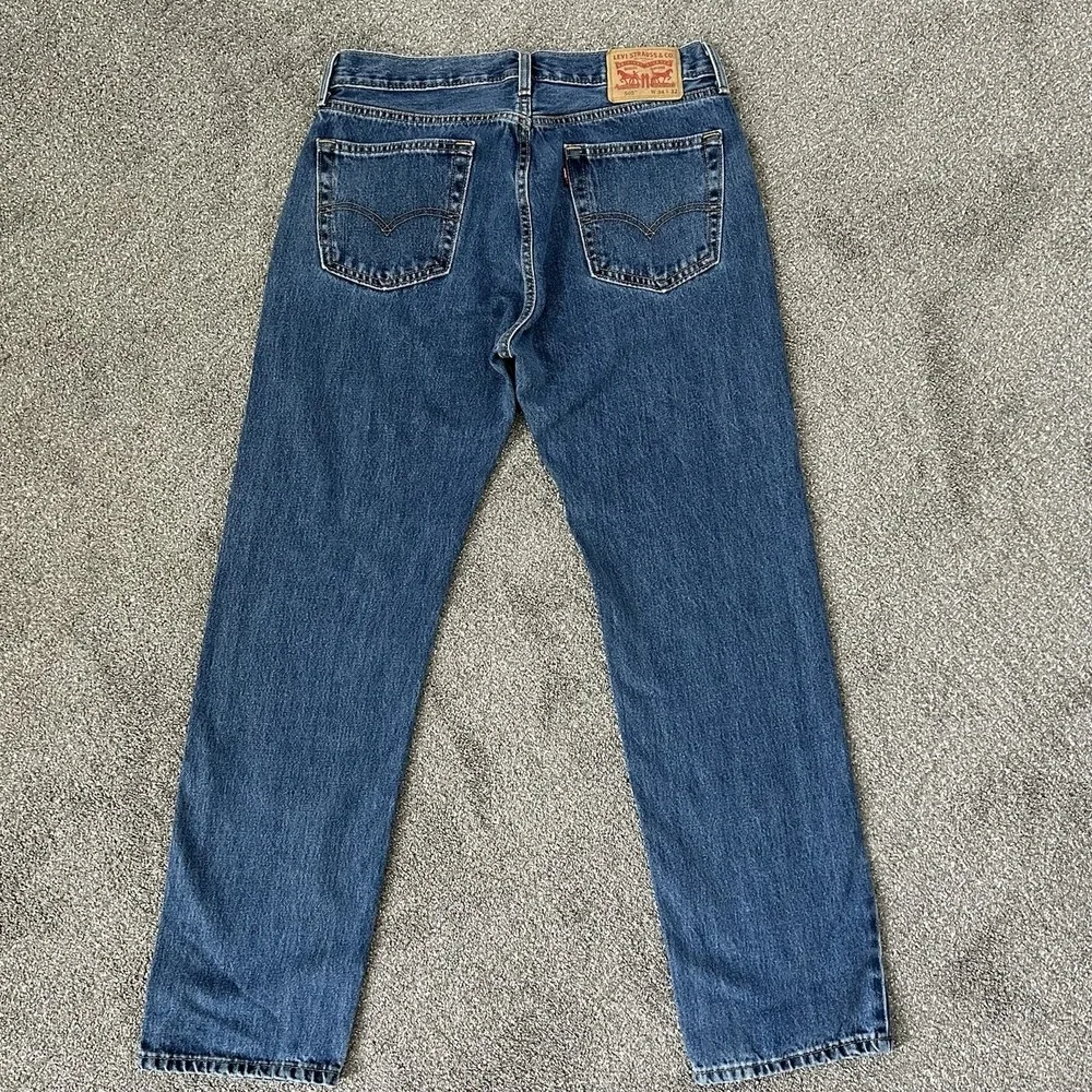 Levi's 505 Regular Fit Jeans Men's W34 L32 Medium Wash Straight Leg Denim